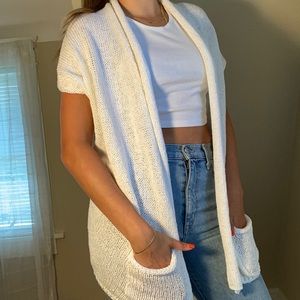 Calypso St. Barths knitted long vest.